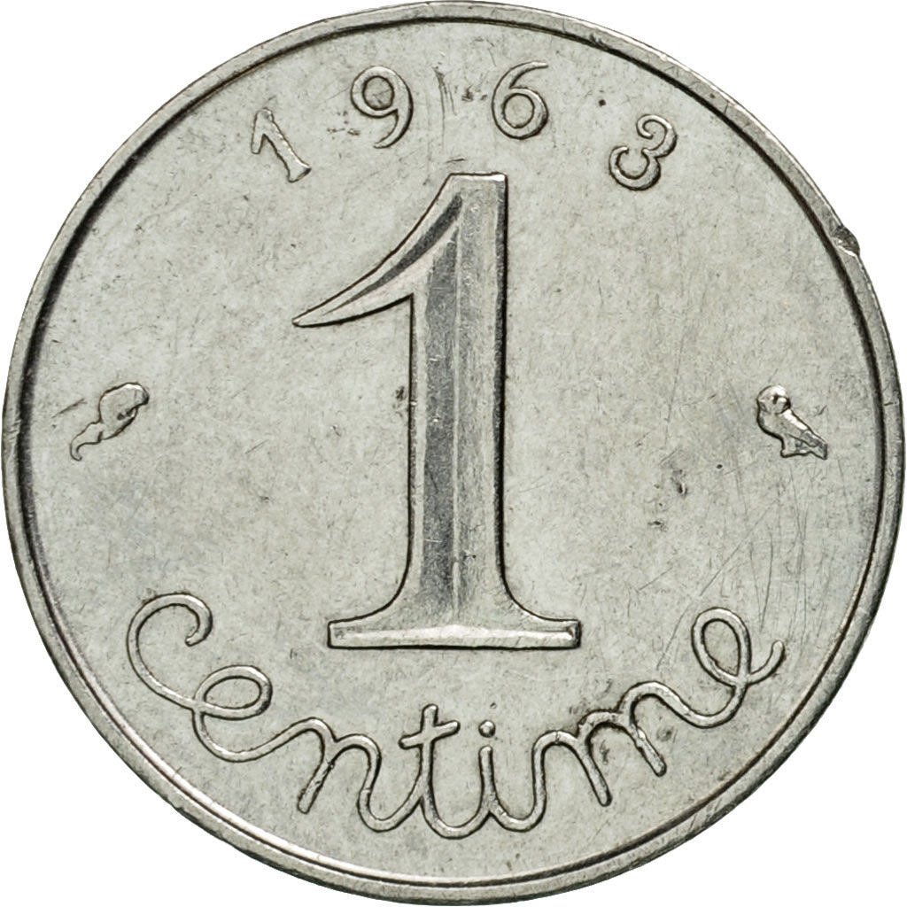 Coin, France, Épi, Centime, 1963, Paris, AU(50-53), Stainless Steel, KM:928