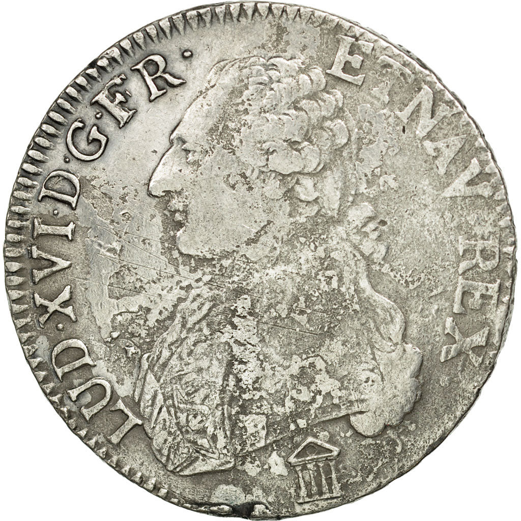 Moneta, Francia, Louis XVI, Écu aux branches d'olivier, 1783, Bordeaux, KM 564.8