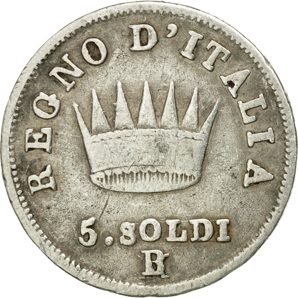 Coin, ITALIAN STATES, KINGDOM OF NAPOLEON, Napoleon I, 5 Soldi, 1813, Bologna
