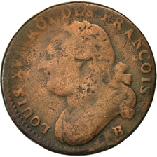 Moneda, Francia, 12 deniers françois, 12 Deniers, 1792, Rouen, BC, Bronce