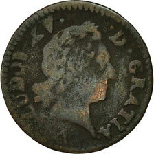 Moneta, Francia, Louis XV, Liard à la vieille tête, Liard, 1774, Lille, B