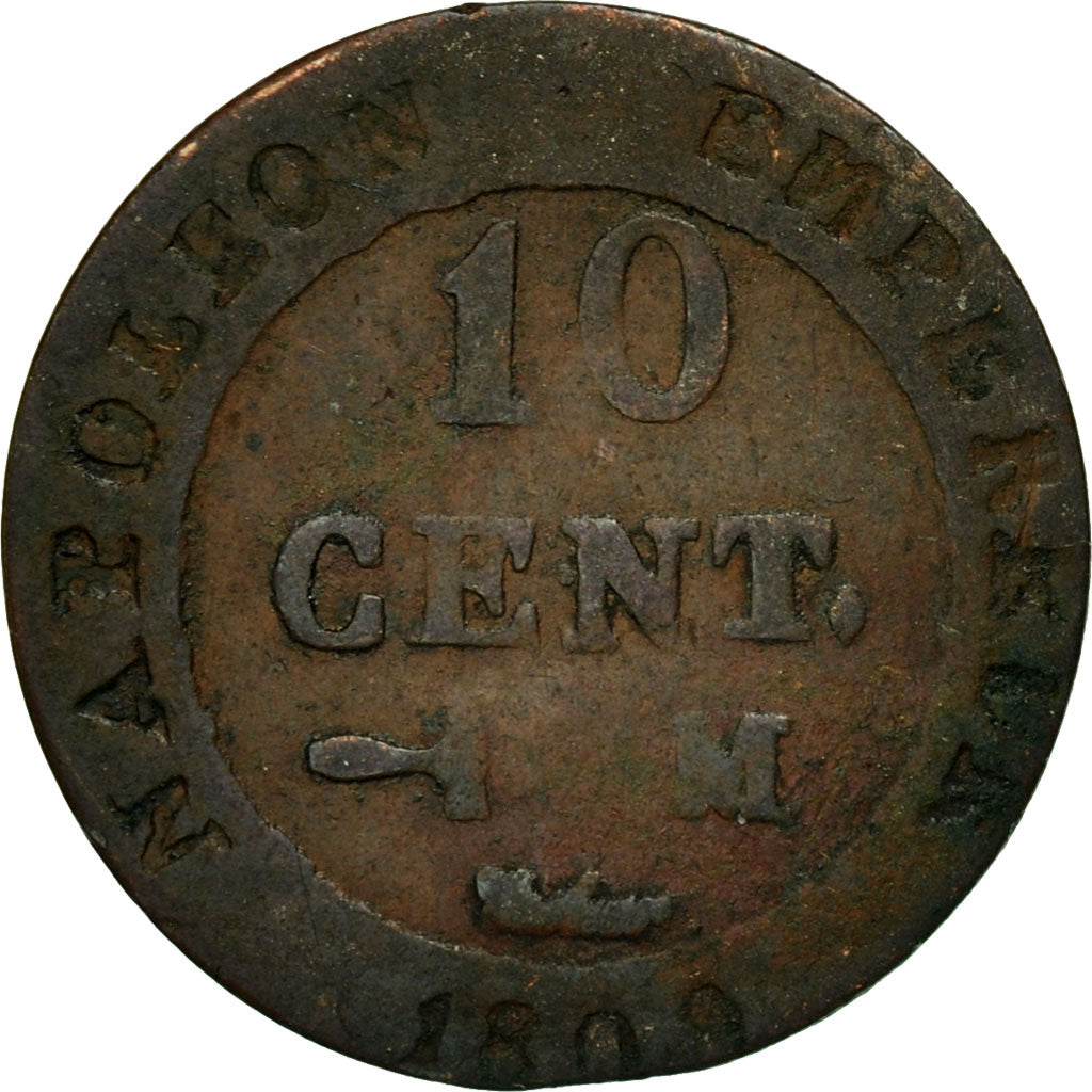 Munten, Frankrijk, Napoléon I, 10 Centimes, 1809, Toulouse, ZG+, Billon