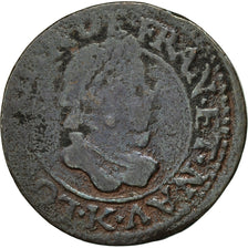 Munten, Frankrijk, Louis XIII,Double tournois,buste enfantin au col fraisé, 1613