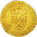Coin, France, Charles VI, Ecu d'or, La Rochelle, AU(50-53), Gold, Duplessy:369C