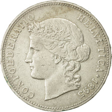 Moneta, Szwajcaria, 5 Francs, 1895, Bern, EF(40-45), Srebro, KM:34