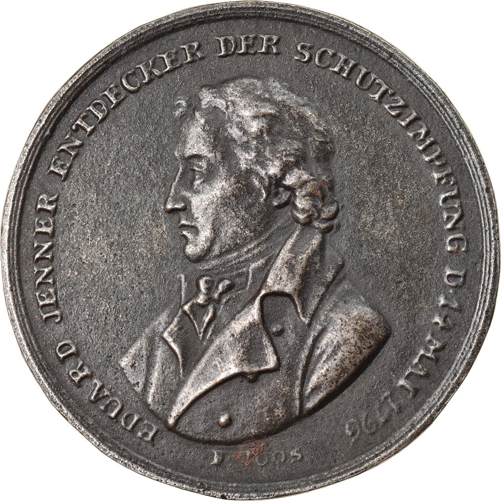 United Kingdom , Token, Edward Jenner, Medicine, 1805, EF(40-45), Silvered