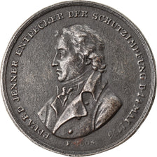 United Kingdom , Token, Edward Jenner, Medicine, 1805, EF(40-45), Silvered