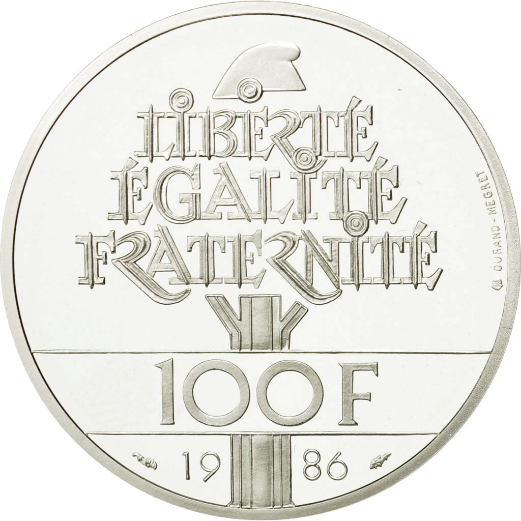 Coin, France, 100 Francs, 1986, MS(65-70), Silver, KM:960a, Gadoury:901