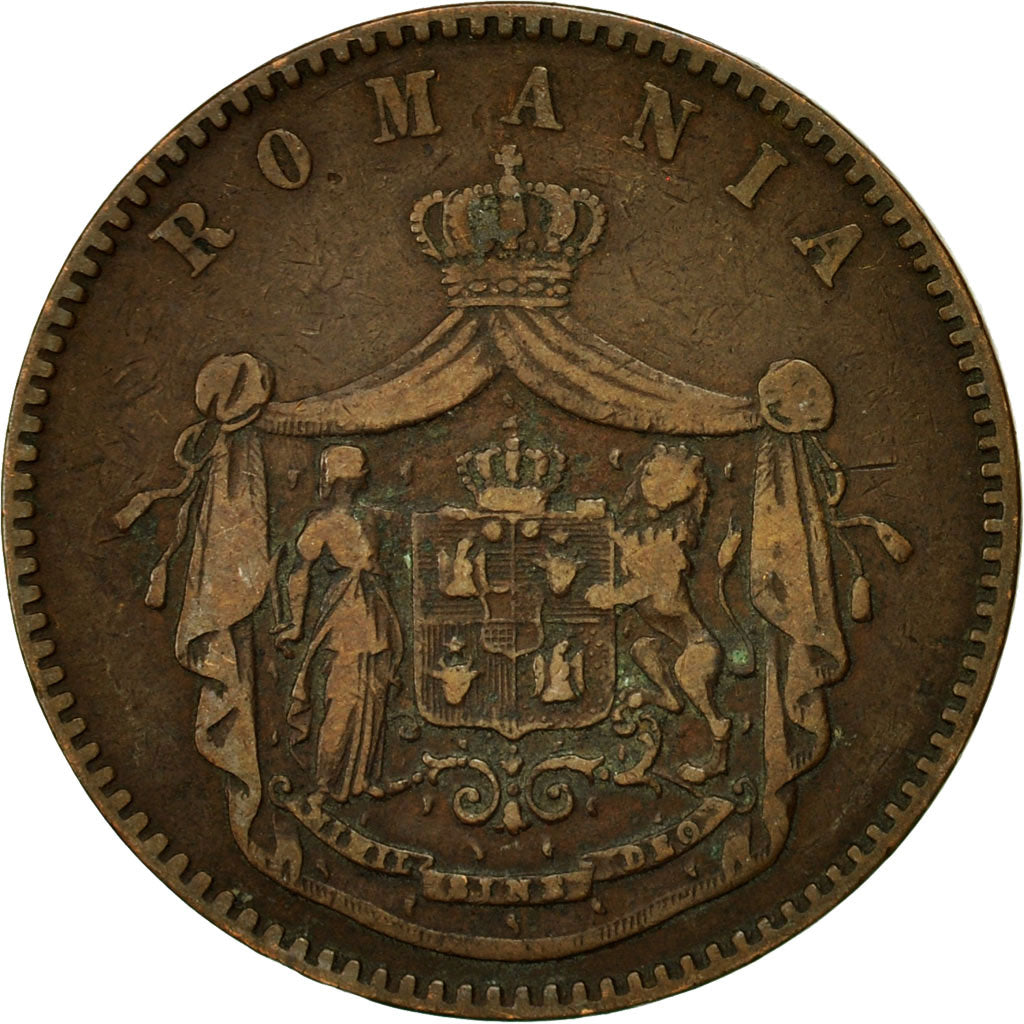 Coin, Romania, Carol I, 10 Bani, 1867, VF(30-35), Copper, KM:4.2