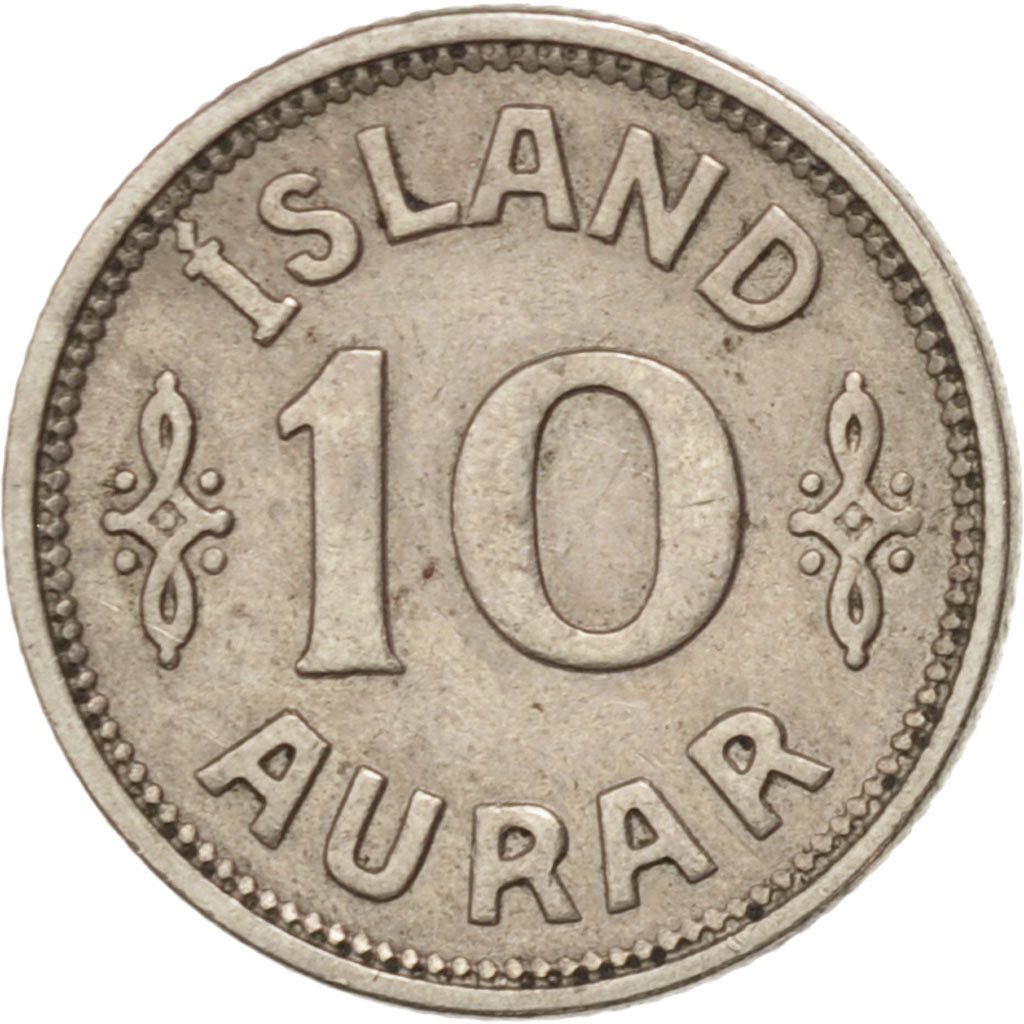 Iceland, Christian X, 10 Aurar, 1922, Copenhagen, KM:1.1