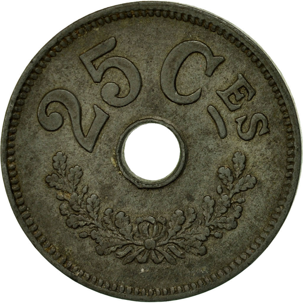 Coin, Luxembourg, Charlotte, 25 Centimes, 1916, AU(50-53), Zinc, KM:29