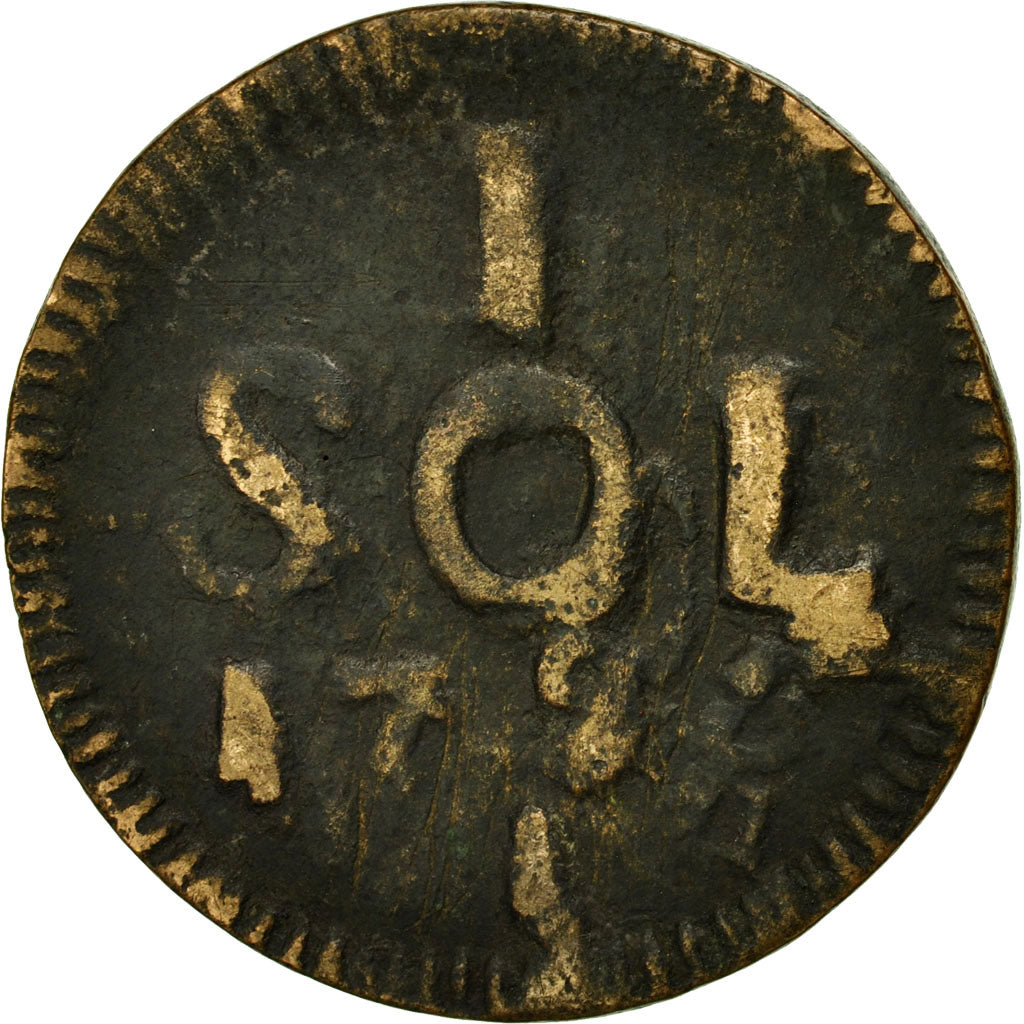 Coin, Luxembourg, Frans II, Sol, 1795, F(12-15), Copper, KM:19