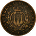 Monnaie, San Marino, 5 Centesimi, 1864, TB+, Cuivre, KM:1