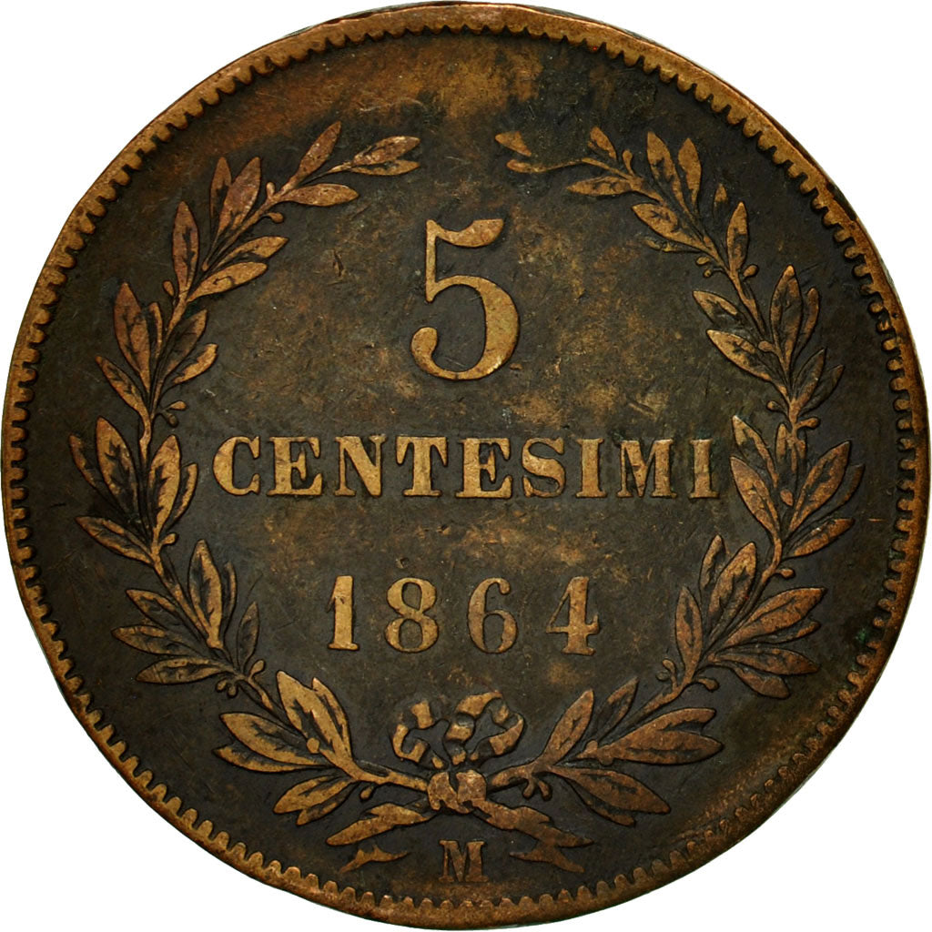 Monnaie, San Marino, 5 Centesimi, 1864, TB+, Cuivre, KM:1