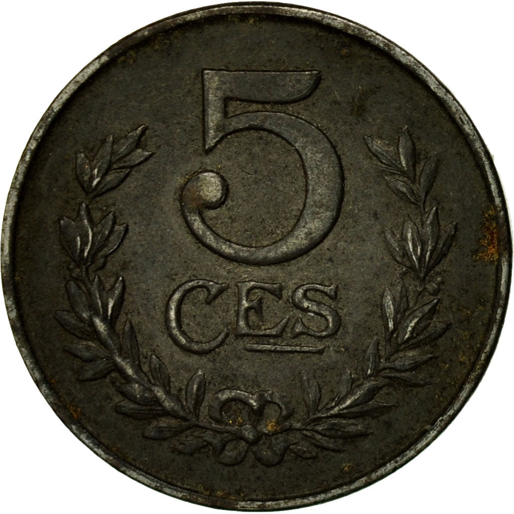 Coin, Luxembourg, Charlotte, 5 Centimes, 1918, AU(50-53), Iron, KM:30