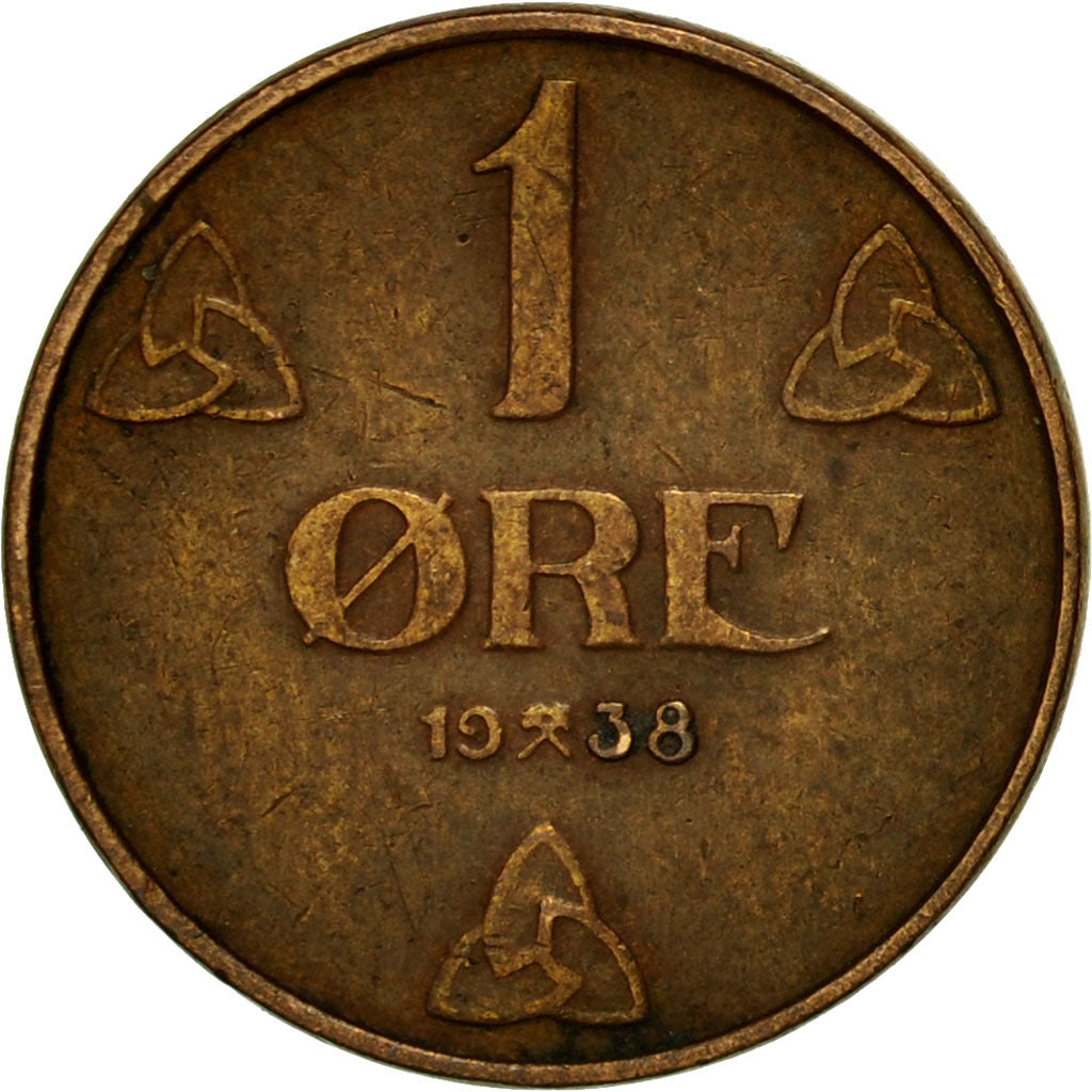 Coin, Norway, Haakon VII, Ore, 1938, EF(40-45), Bronze, KM:367