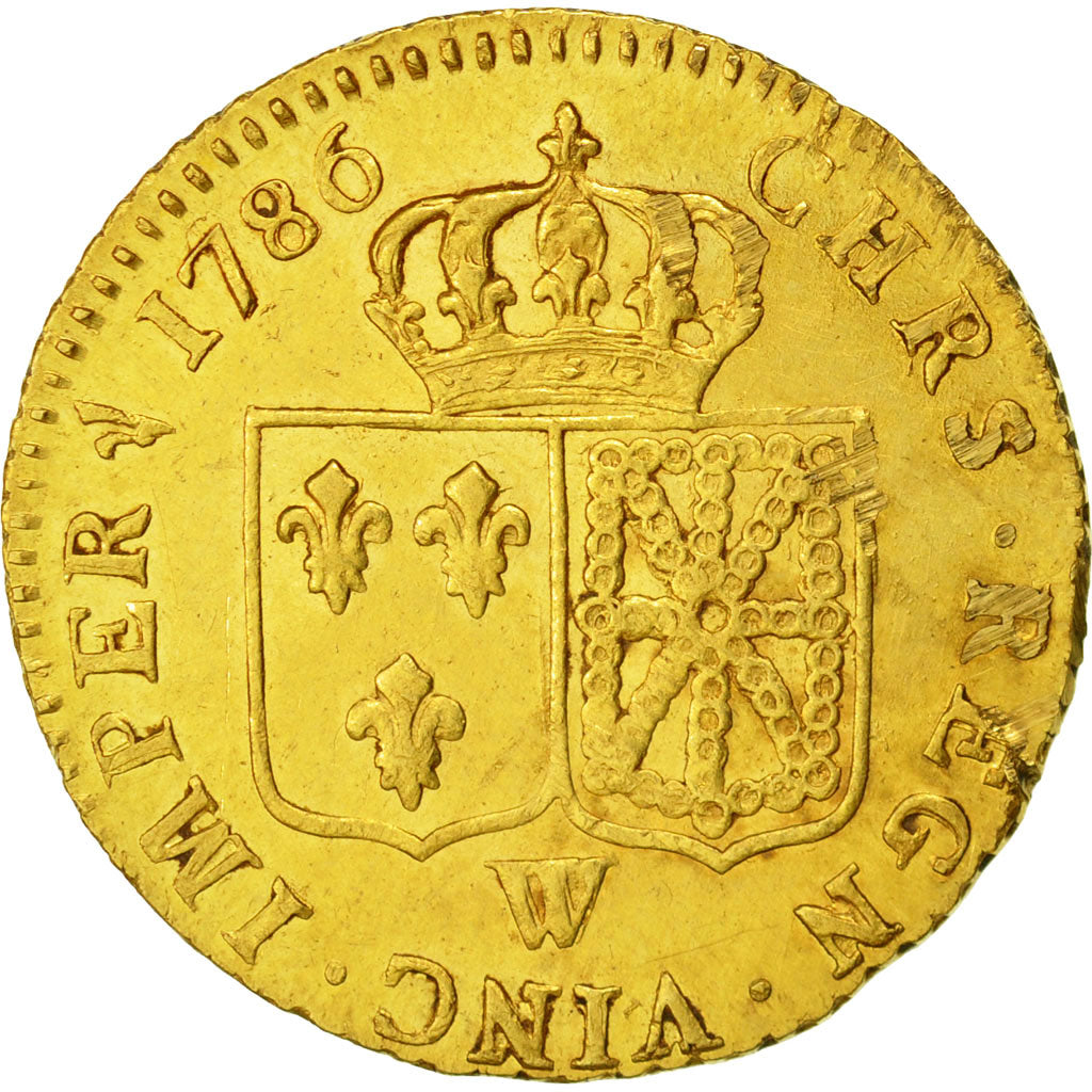 Monnaie, France, Louis XVI, Louis d'or à la tête nue, 1786, Lille, Gadoury 361