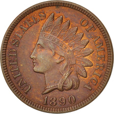 United States, Indian Head Cent, 1890, Philadelphia, KM:90a