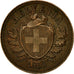 Coin, Switzerland, 2 Rappen, 1938, Bern, AU(50-53), Bronze, KM:4.2a