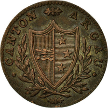 Moneda, CANTONES SUIZOS, AARGAU, 1/2 Batzen, 1808, MBC+, Vellón, KM:8.1