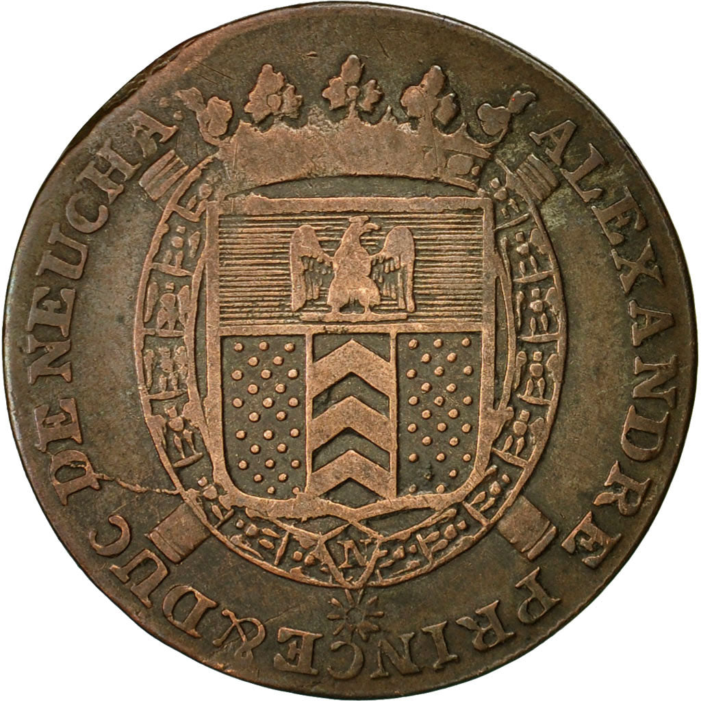 Coin, SWISS CANTONS, NEUCHATEL, Alexandre Berthier, Batzen, 1806, VF(30-35)
