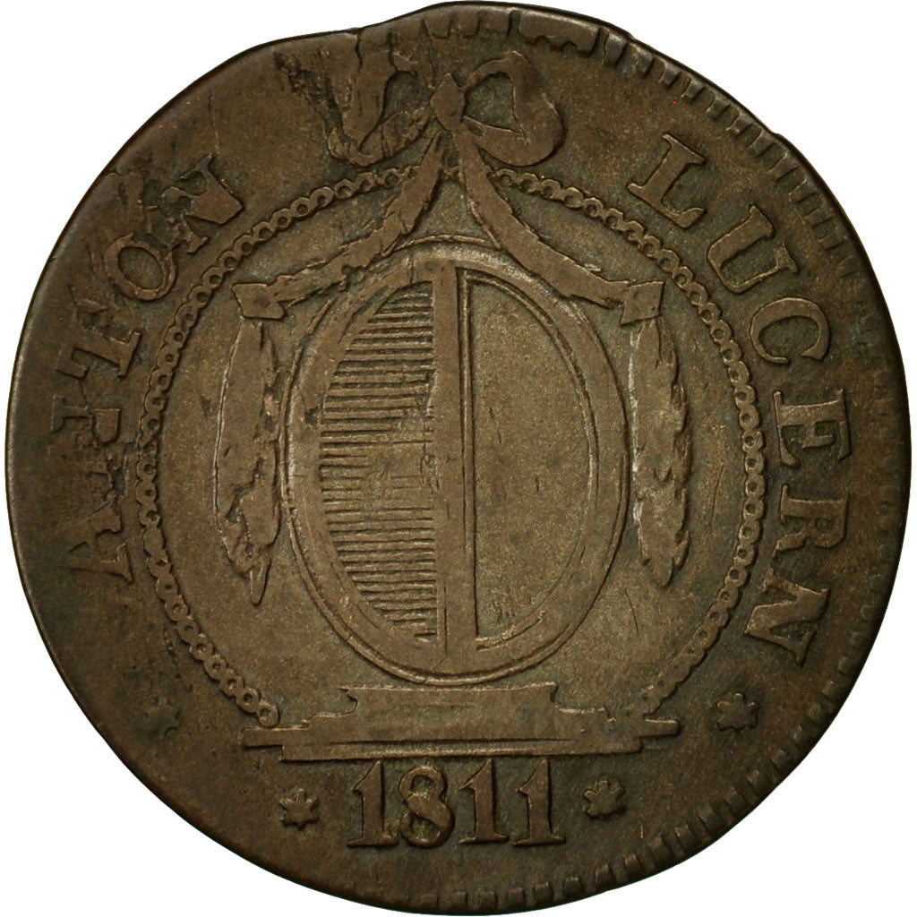 Coin, SWISS CANTONS, LUZERN, Batzen-10 Rappen, 1811, EF(40-45), Billon, KM:101