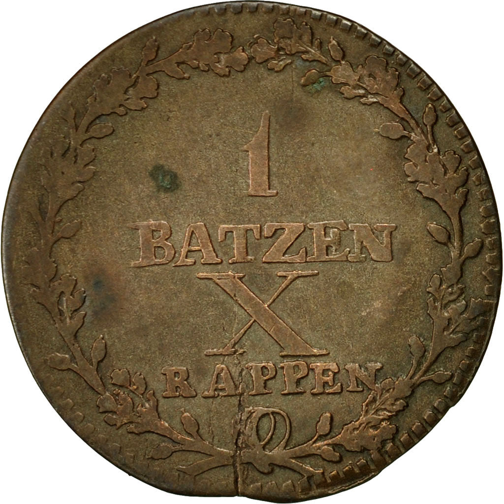 Coin, SWISS CANTONS, LUZERN, Batzen-10 Rappen, 1811, EF(40-45), Billon, KM:101
