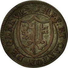 Monnaie, SWISS CANTONS, GENEVA, Sol, 1819, TTB, Billon, KM:119
