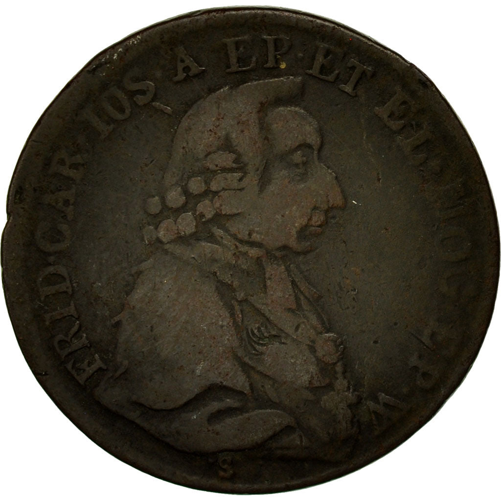 Moneta, Stati tedeschi, MAINZ, Friedrich Karl Josef, 1/2 Kreutzer, 1796, MB
