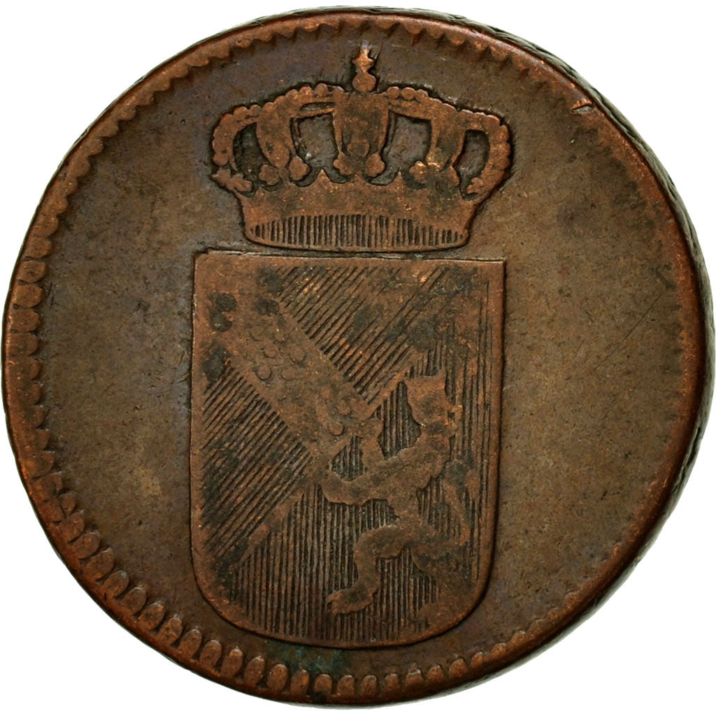 Coin, German States, BADEN, Karl Friedrich, Kreuzer, 1807, VF(30-35), Copper