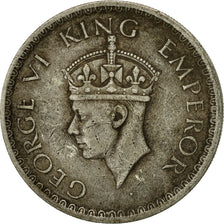 Coin, INDIA-BRITISH, George VI, 1/2 Rupee, 1942, EF(40-45), Silver, KM:552