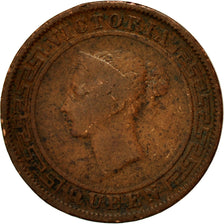 Moneta, Ceylon, Victoria, Cent, 1870, MB+, Rame, KM:92