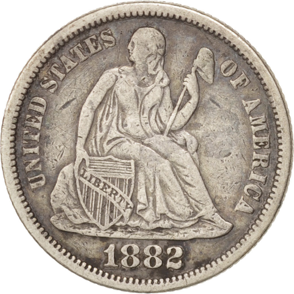 United States, Seated Liberty Dime, 1882, Philadelphia, KM:A92