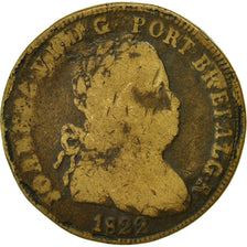 Moneda, Portugal, Jo, 40 Reis, Pataco, 1822, BC, Bronce, KM:370