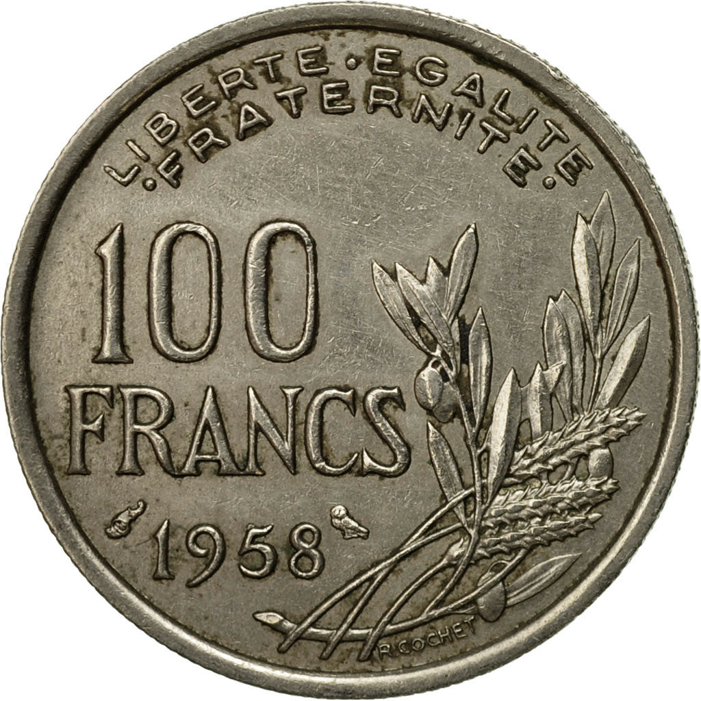 Monnaie, France, Cochet, 100 Francs, 1958, Chouette, TTB, Copper-nickel