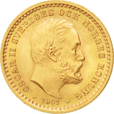 Sweden, Oscar II, 5 Kronor, 1901, Gold, KM:766