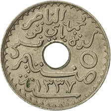 Coin, Tunisia, Muhammad al-Nasir Bey, 5 Centimes, 1919, Paris, AU(50-53)