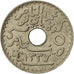Coin, Tunisia, Muhammad al-Nasir Bey, 5 Centimes, 1919, Paris, AU(50-53)