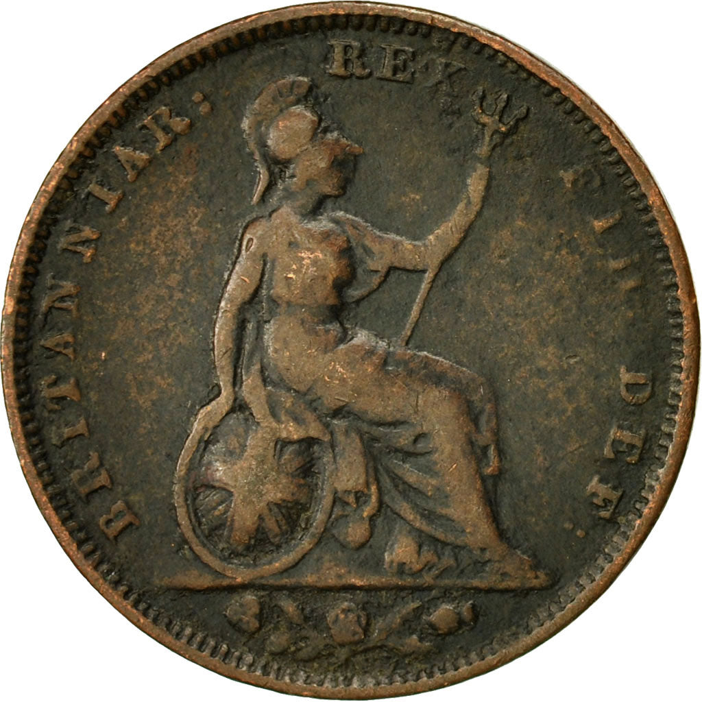 Coin, Great Britain, George IV, Farthing, 1826, EF(40-45), Copper, KM:697