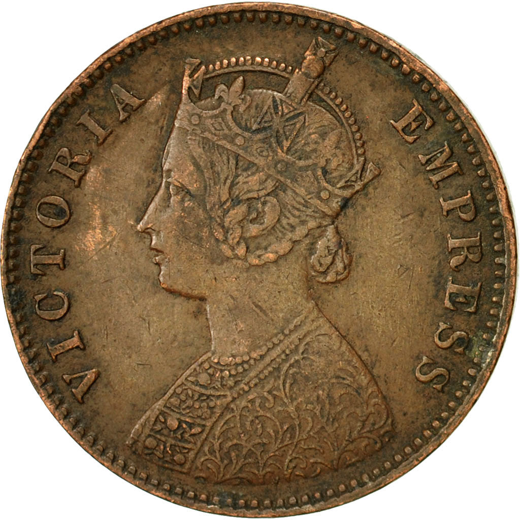 Monnaie, INDIA-BRITISH, Victoria, 1/4 Anna, 1887, TTB, Cuivre, KM:486