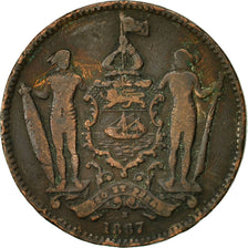 Coin, BRITISH NORTH BORNEO, Cent, 1887, Heaton, Birmingham, VF(30-35), Bronze
