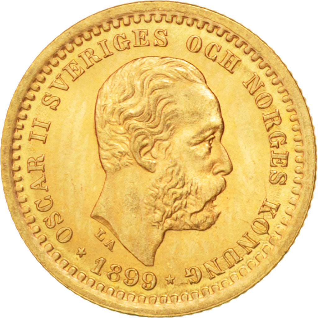 Sweden, Oscar II, 5 Kronor, 1899, Gold, KM:756
