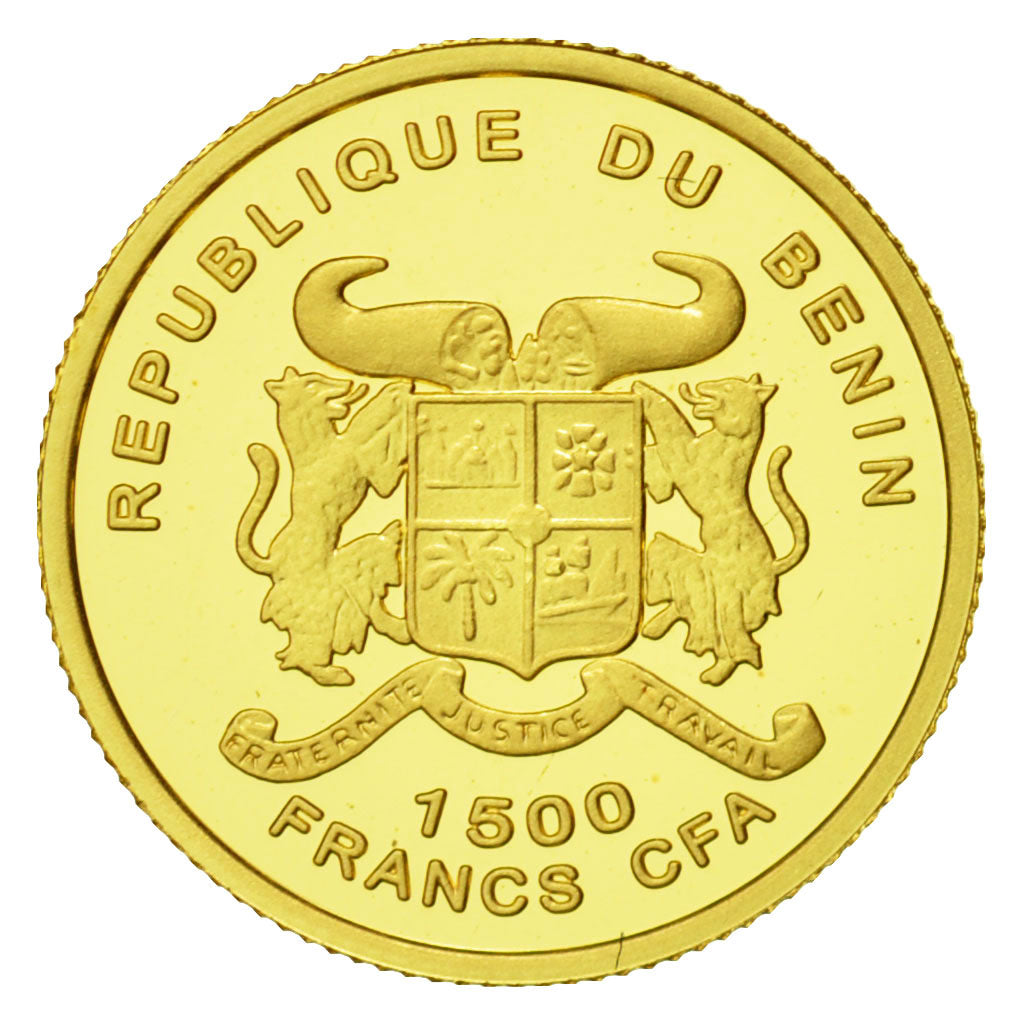 Münze, Benin, 1500 Francs CFA, 2005, STGL, Gold