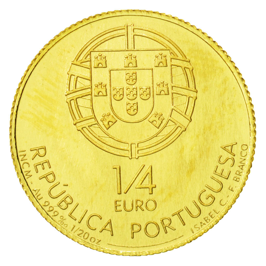 Monnaie, Portugal, 1/4 Euro, 2008, Lisbonne, FDC, Or, KM:827