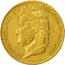 Coin, France, Louis-Philippe, 20 Francs, 1832, Lille, VF(30-35), Gold, KM:750.5