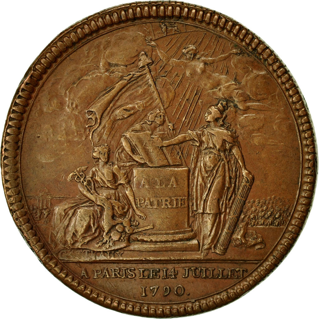 médaille, France, Médaille, 1790, Confédération des François, SUP, Cuivre