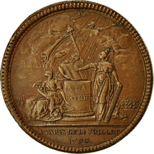 médaille, France, Médaille, 1790, Confédération des François, SUP, Cuivre