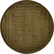 France, Medal, 1778, Almanach Anno 1778, AU(55-58), Bronze