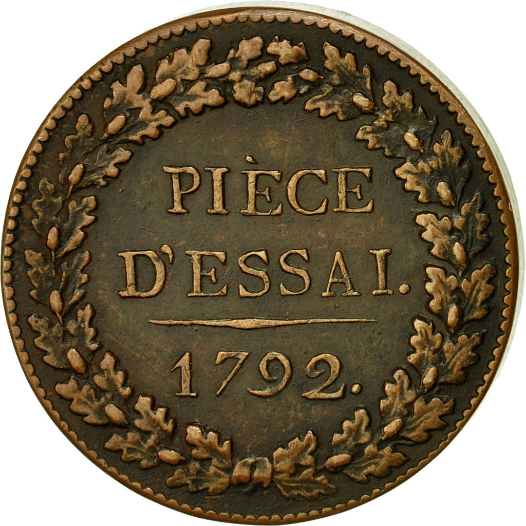 Coin, France, Essai au module, Essai, 1792, Paris, EF(40-45), Copper