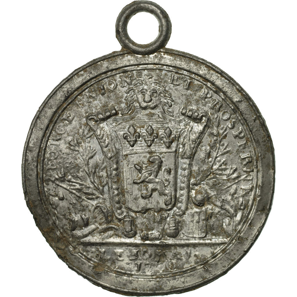 Frankreich, Medaille, 1790, FEDERATION MARTIALE - LYON, SS, Tin, Henin 130